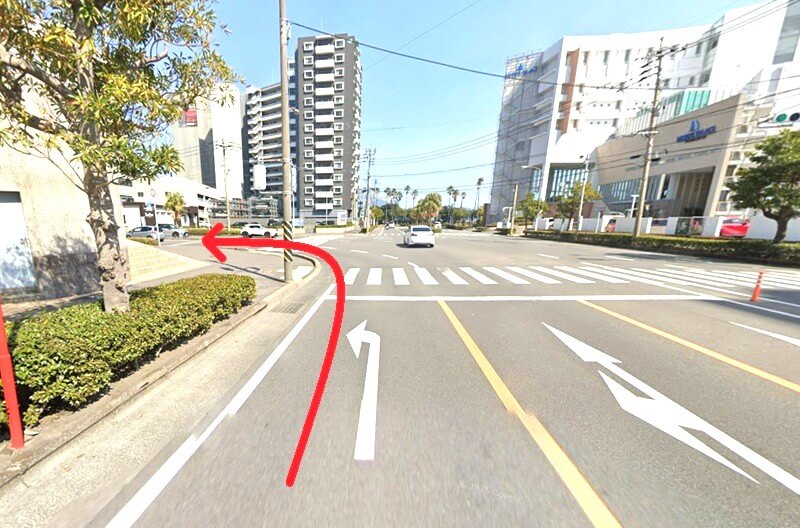 ハウステック 鹿児島ショールームまでの車の経路