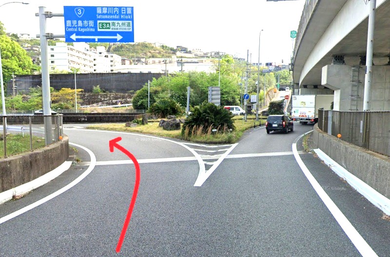 ハウステック 鹿児島ショールームまでの車の経路