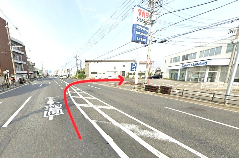 タカラスタンダード 北摂ショールームまでの車の経路