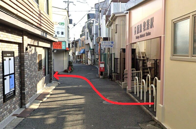 タカラスタンダード 北摂ショールームまでの徒歩経路