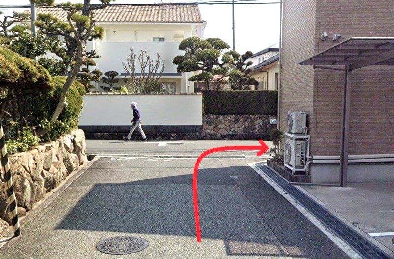 タカラスタンダード 北摂ショールームまでの徒歩経路