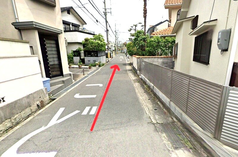 タカラスタンダード 北摂ショールームまでの徒歩経路