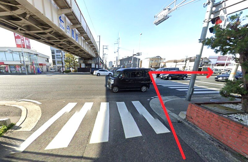 タカラスタンダード 南大阪ショールームまでの徒歩経路