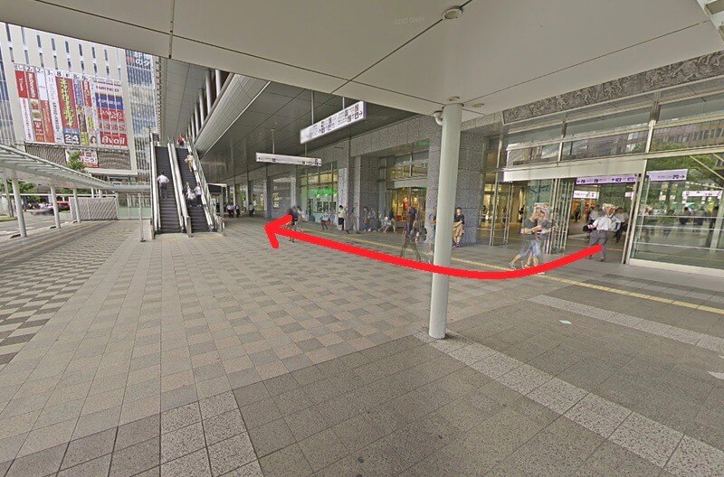 タカラスタンダード 福岡ショールームまでの徒歩経路