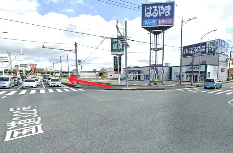 タカラスタンダード 久留米ショールームまでの徒歩経路