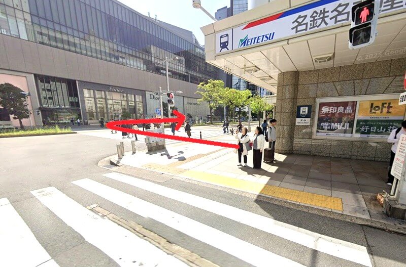 タカラスタンダード 名古屋駅前ショールームまでの徒歩経路