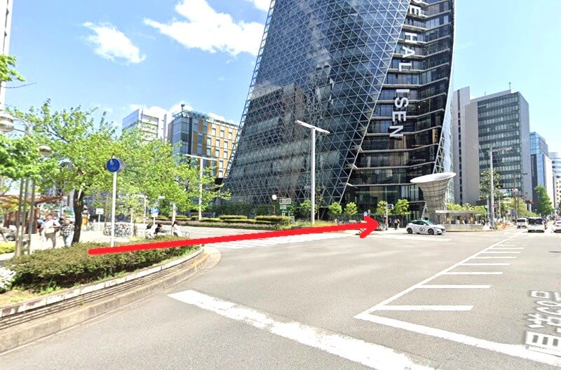 タカラスタンダード 名古屋駅前ショールームまでの徒歩経路