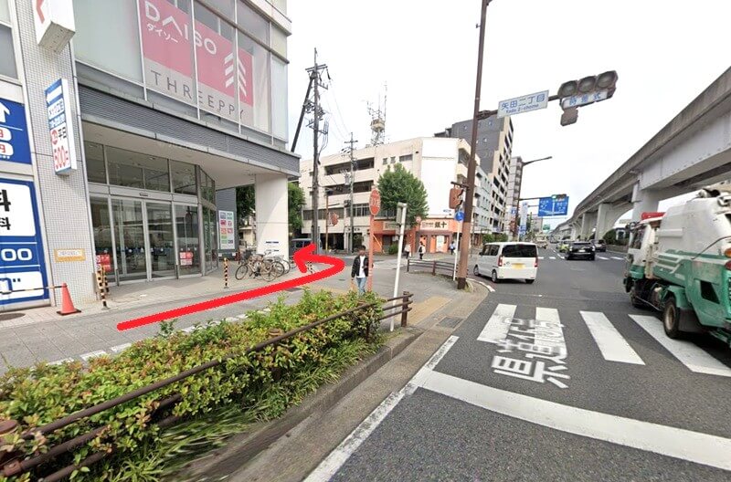 タカラスタンダード 名古屋ショールームまでの徒歩経路