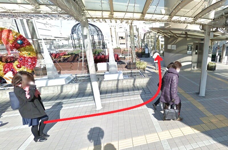 タカラスタンダード 豊橋ショールームまでの徒歩経路