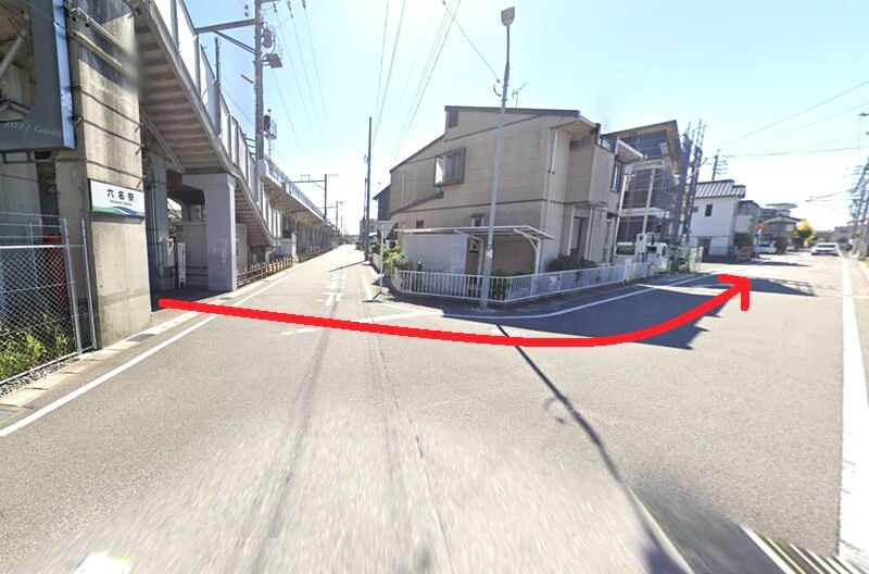 タカラスタンダード 岡崎ショールームまでの徒歩経路