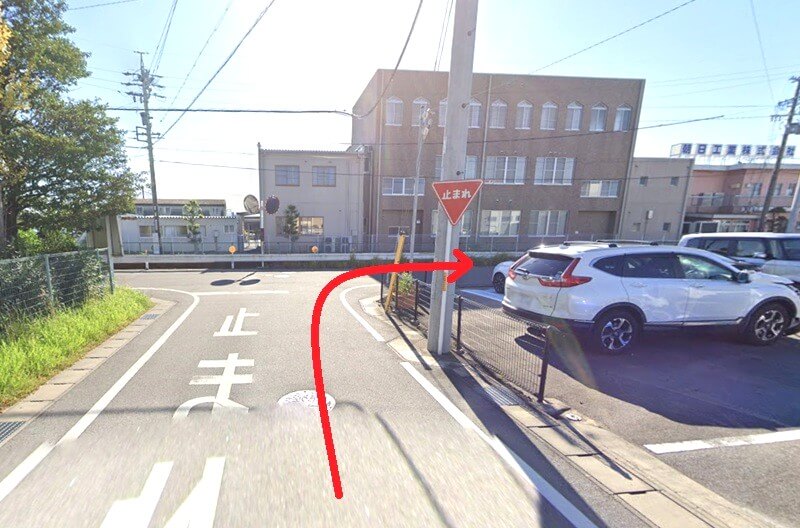 タカラスタンダード 岡崎ショールームまでの徒歩経路