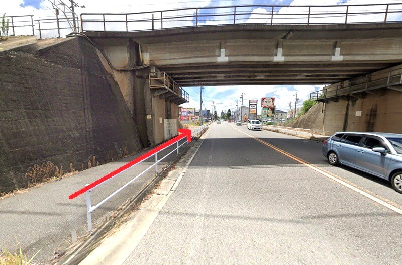 タカラスタンダード 岡崎ショールームまでの徒歩経路