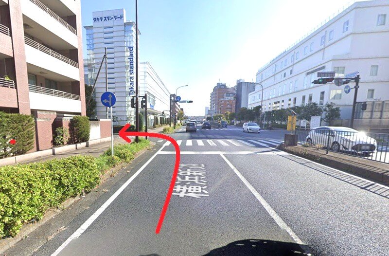タカラスタンダード 横浜ショールームまでの車の経路
