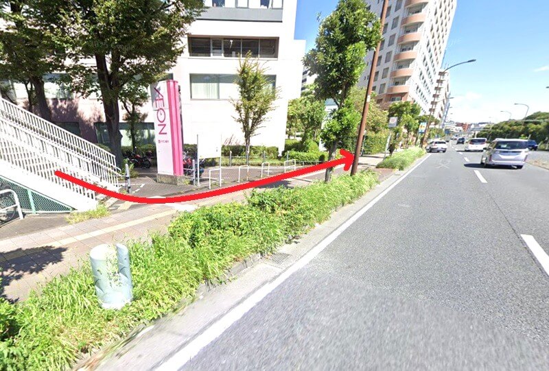 タカラスタンダード 横浜ショールームまでの徒歩経路