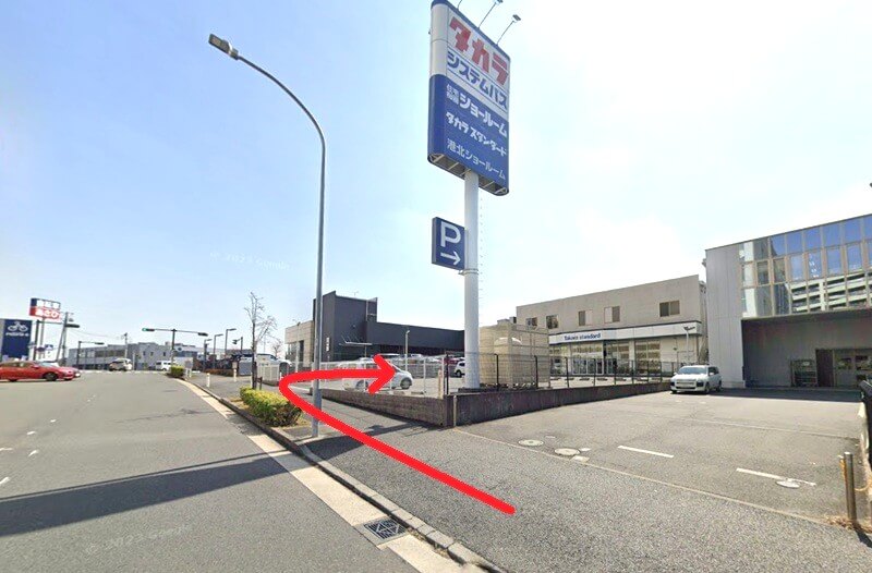 タカラスタンダード 港北ショールームまでの徒歩経路