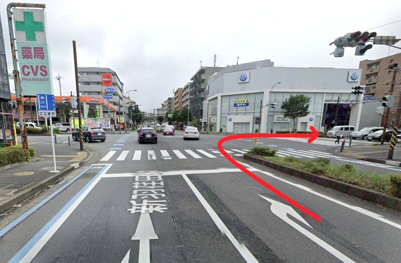 タカラスタンダード 港北ショールームまでの車の経路