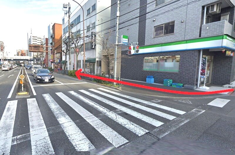 タカラスタンダード 東京大田ショールームまでの徒歩経路