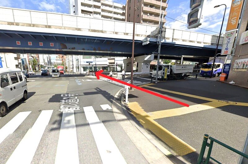 タカラスタンダード 東京大田ショールームまでの徒歩経路