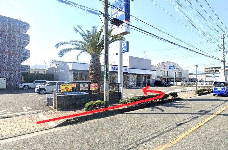 タカラスタンダード 小田原ショールームまでの徒歩経路