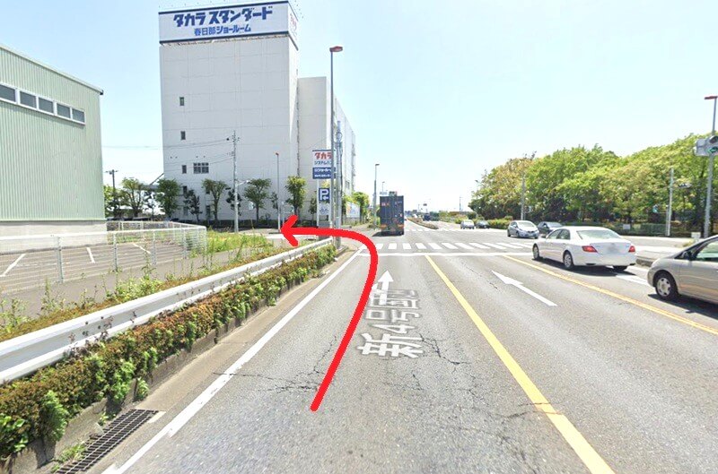 タカラスタンダード 春日部ショールームまでの車の経路