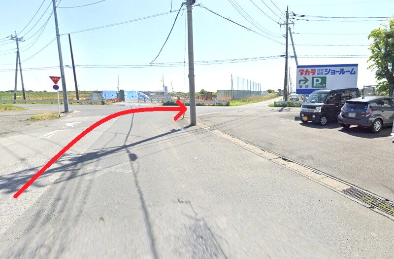 タカラスタンダード 春日部ショールームまでの車の経路