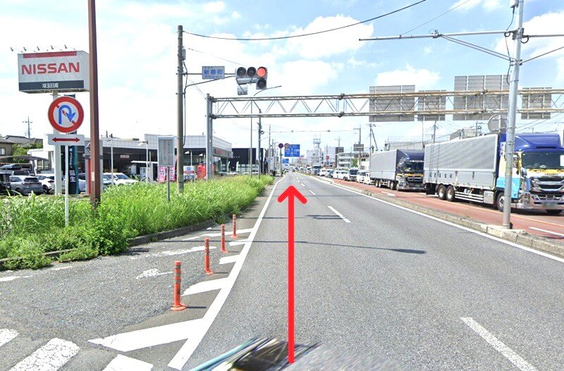 タカラスタンダード 越谷レイクタウンショールームまでの車の経路