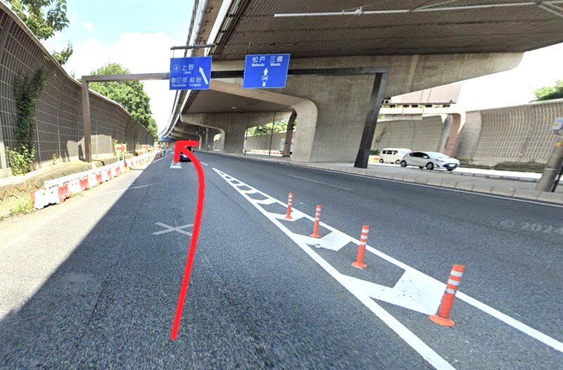 タカラスタンダード 越谷レイクタウンショールームまでの車の経路