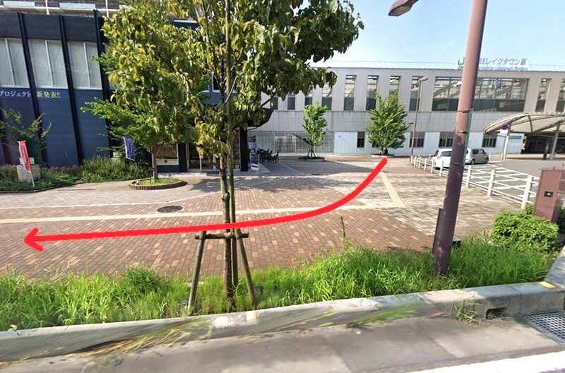 タカラスタンダード 越谷レイクタウンショールームまでの徒歩経路