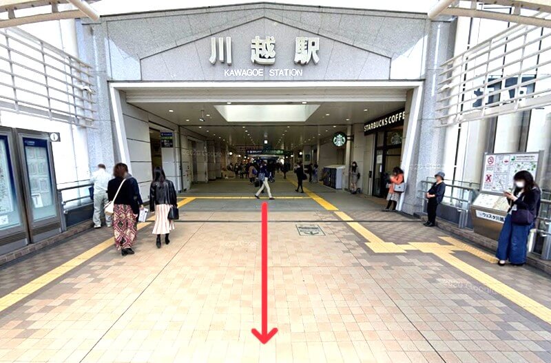 タカラスタンダード 川越ショールームまでの徒歩経路