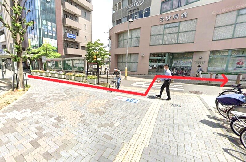 タカラスタンダード 松戸ショールームまでの徒歩経路