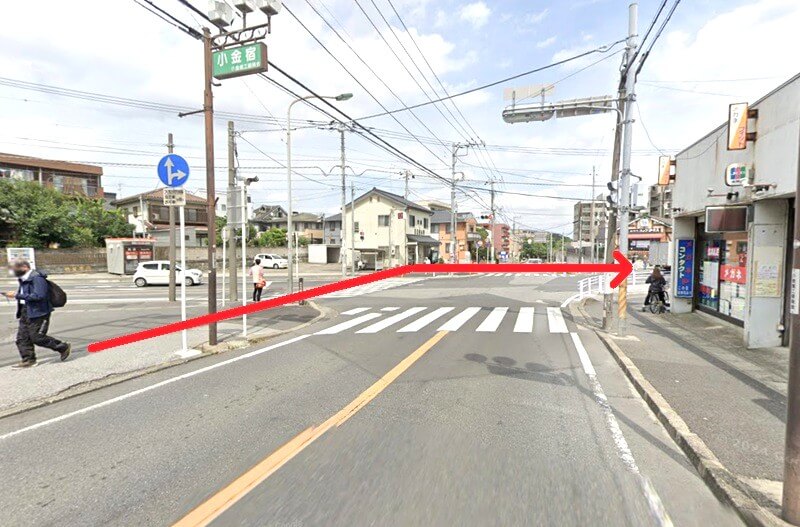 タカラスタンダード 松戸ショールームまでの徒歩経路