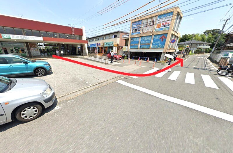 タカラスタンダード 船橋ショールームまでの徒歩経路