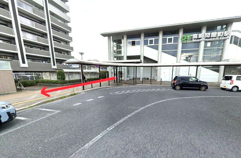 タカラスタンダード 高崎ショールームまでの徒歩経路