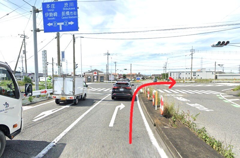 タカラスタンダード 前橋ショールームまでの車の経路