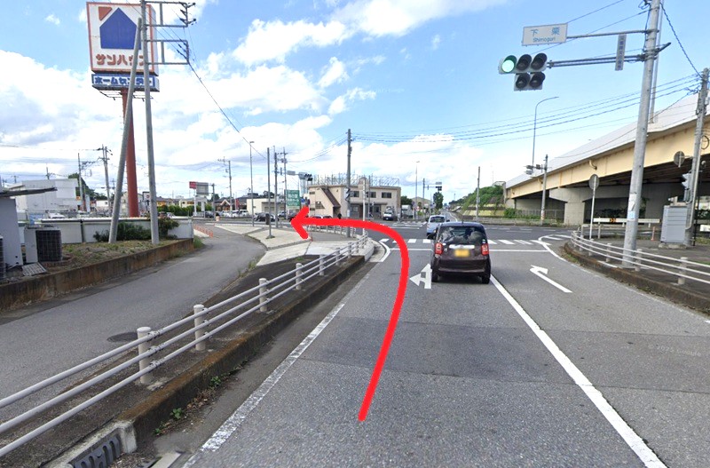 タカラスタンダード 宇都宮ショールームまでの車の経路