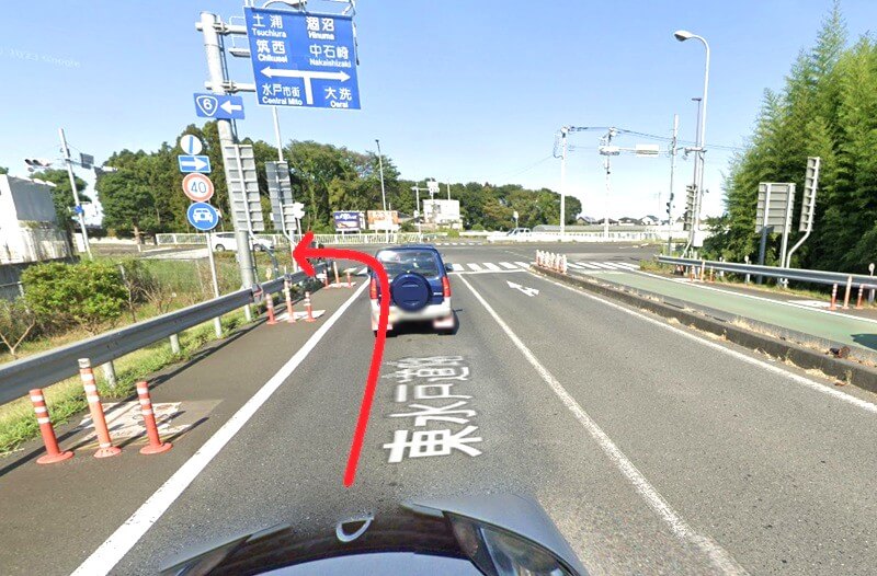 タカラスタンダード 水戸ショールームまでの車の経路