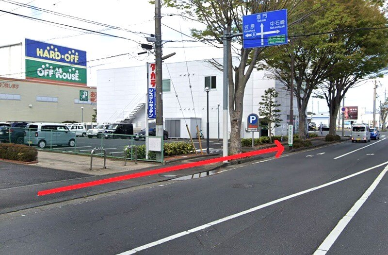 タカラスタンダード 水戸ショールームまでの徒歩経路