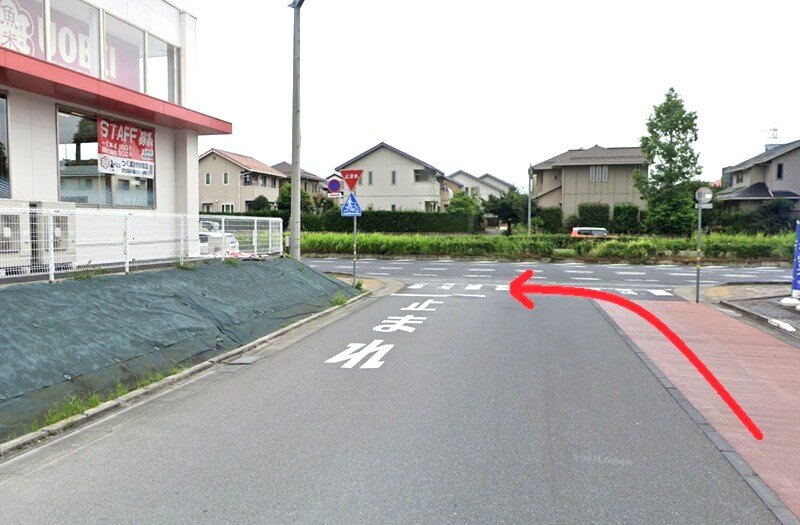 タカラスタンダード つくばショールームまでの徒歩経路