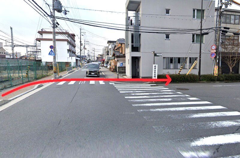 タカラスタンダード 京都南ショールームまでの徒歩経路