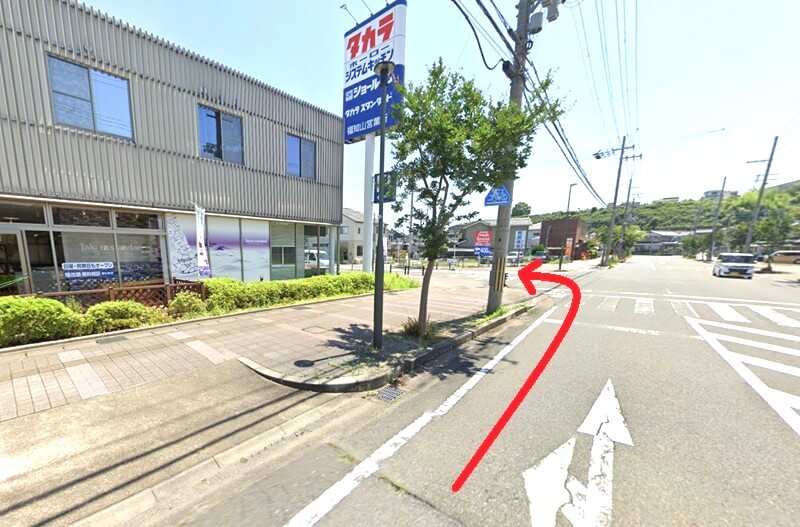 タカラスタンダード 福知山ショールームまでの車の経路