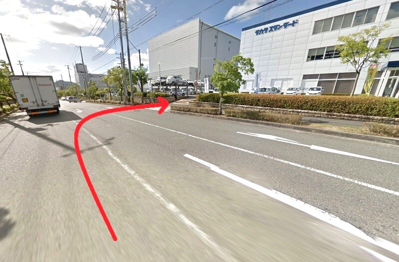 タカラスタンダード 神戸ショールームまでの車の経路