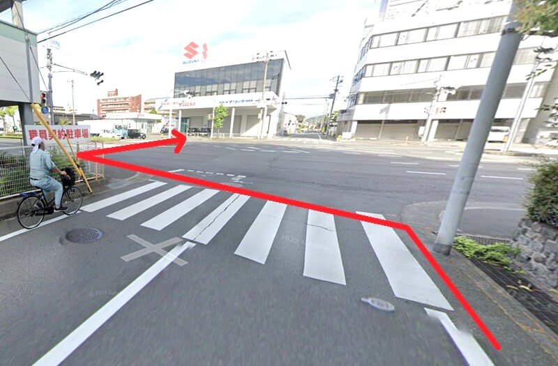 タカラスタンダード 姫路ショールームまでの徒歩経路