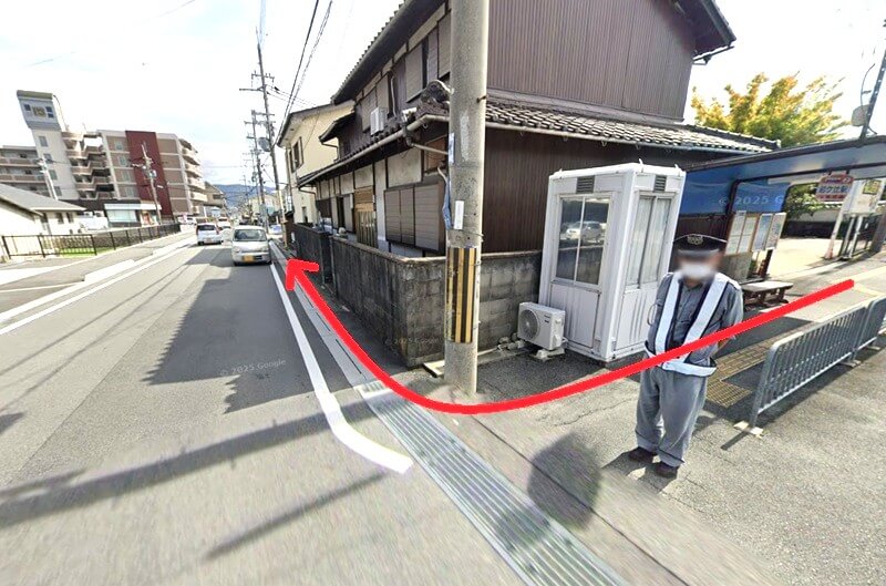 タカラスタンダード 平城京ショールームまでの徒歩経路