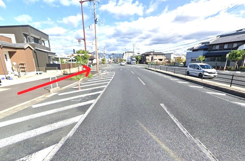 タカラスタンダード 平城京ショールームまでの徒歩経路