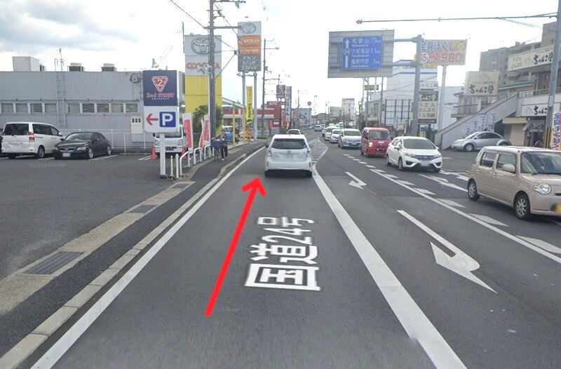 タカラスタンダード 奈良ショールームまでの車の経路