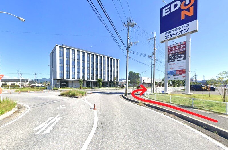 タカラスタンダード 彦根ショールームまでの徒歩経路