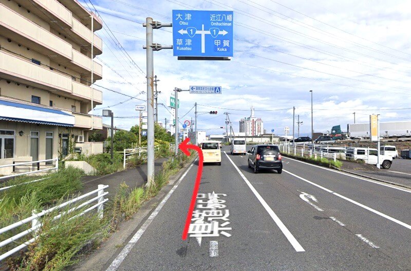 タカラスタンダード 草津ショールームまでの車の経路