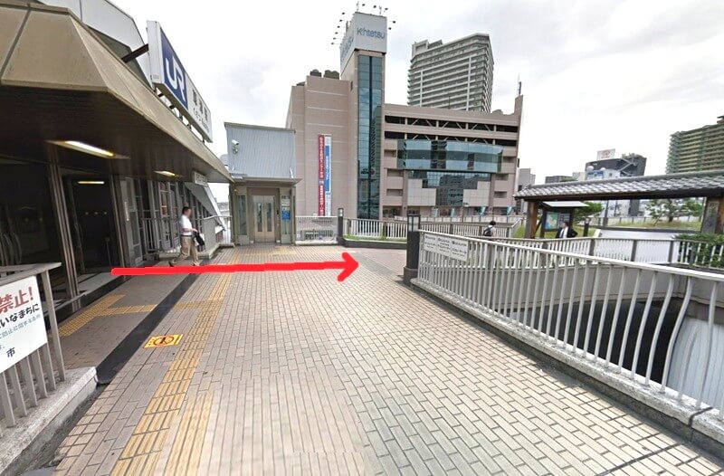 タカラスタンダード 草津ショールームまでの徒歩経路