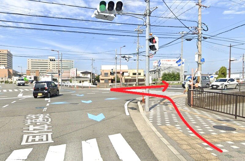 タカラスタンダード 和歌山ショールームまでの徒歩経路