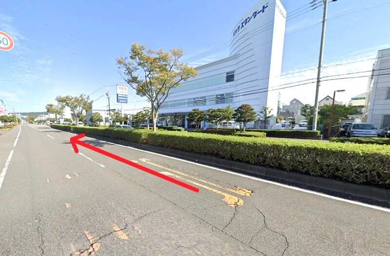 タカラスタンダード 静岡ショールームまでの車の経路